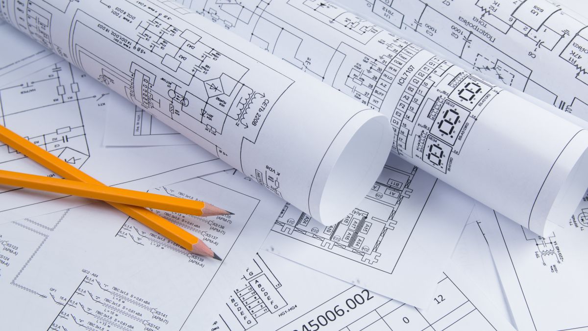 Substation layout and design prints.